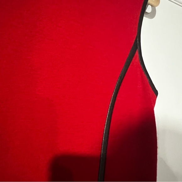 Tory Burch Sheath Dress “Violet” Knee-Length Leather Piping Size Medium - Picture 4 of 13